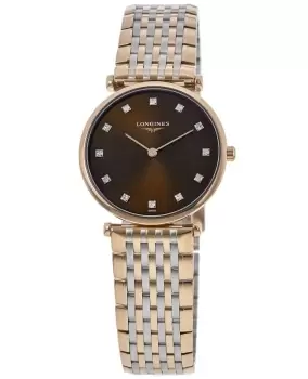 Image of Longines La Grande Classique Quartz Brown Dial Stainless Steel Womens Watch L4.512.1.67.7 L4.512.1.67.7