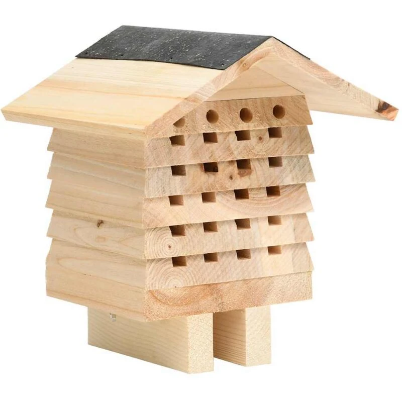 Image of VIDAXL Bee Hotel Solid Firwood 22x20x20cm Vidaxl 8720286182581