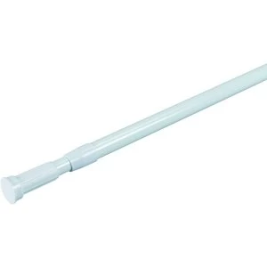 Image of Wickes Telescopic White Shower Curtain Rail