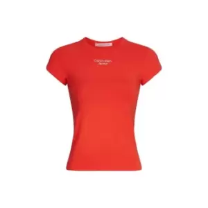Image of Calvin Klein Jeans Stacked T Shirt - Red