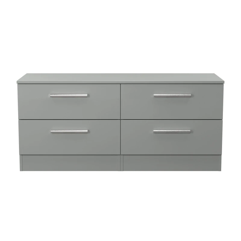 Image of Ready Assembled 2 U Trent 4 Drawer Bed Box (Ready Assembled) in Dark Grey Dark Grey Unisex