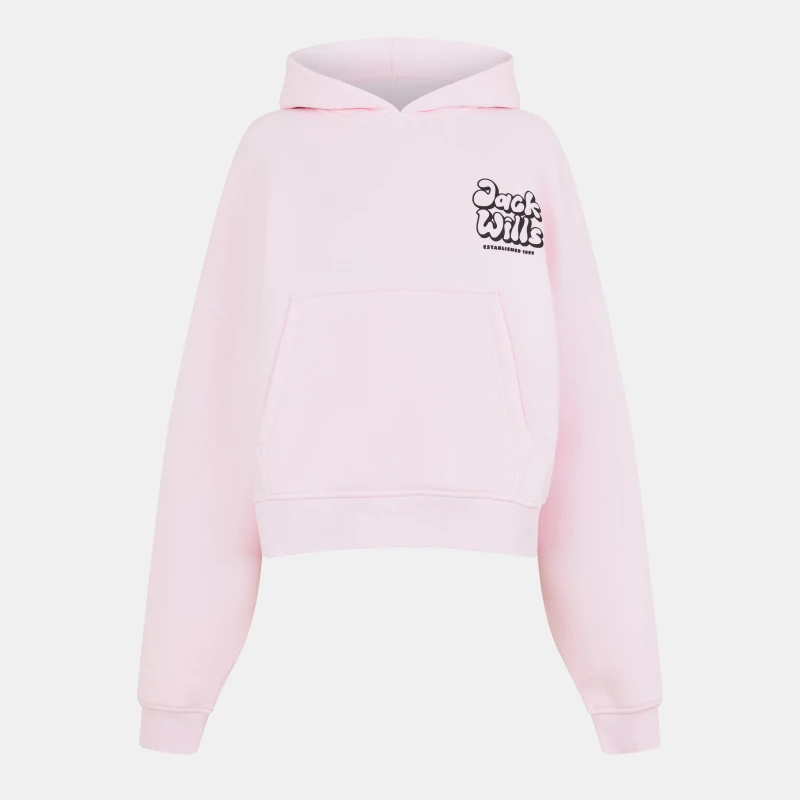 Image of Jack Wills Womens JW Bubble Hoodie Pink female 8 (XS)