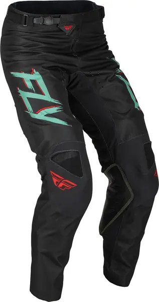 Image of Fly Racing MX Pants Kinetic S.E. Rave Black Mint Red 30