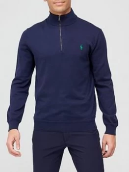 Image of Polo Ralph Lauren Golf Long Sleeve Pima Half Zip - Navy