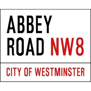 Image of Vintage Metal Sign Abbey Road London Street Sign