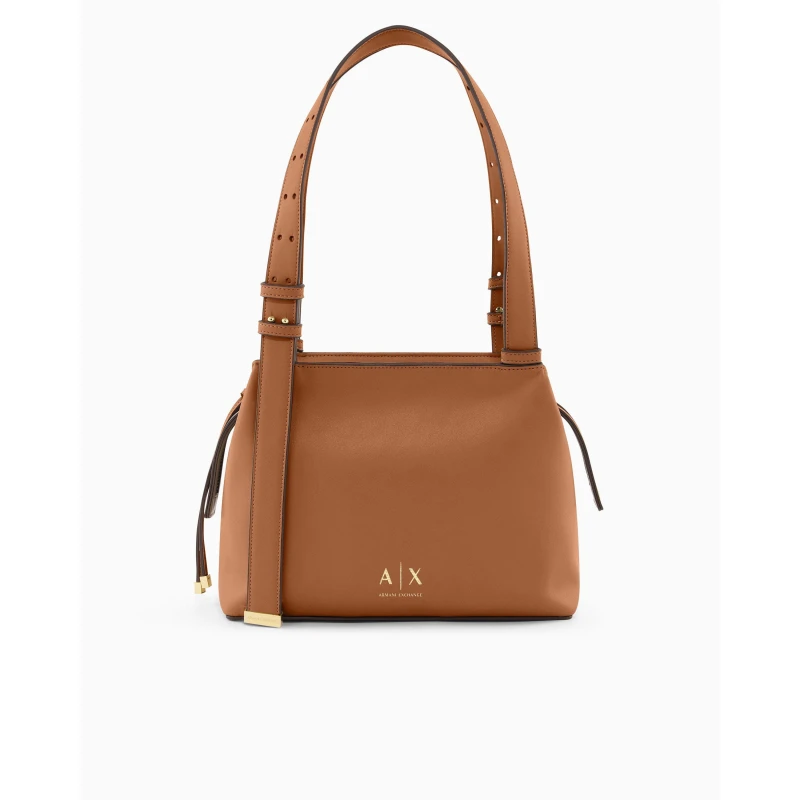 Image of Armani Exchange SHOPPING BAG Saline Clay Tan female One Size