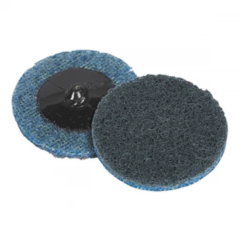 Image of Sealey PTCQC50F Quick Change Preparation Pad Ø50mm Fine Pack of 10