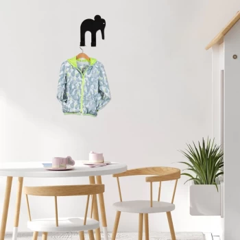 Image of Elephant - Black Metal Wall Hook