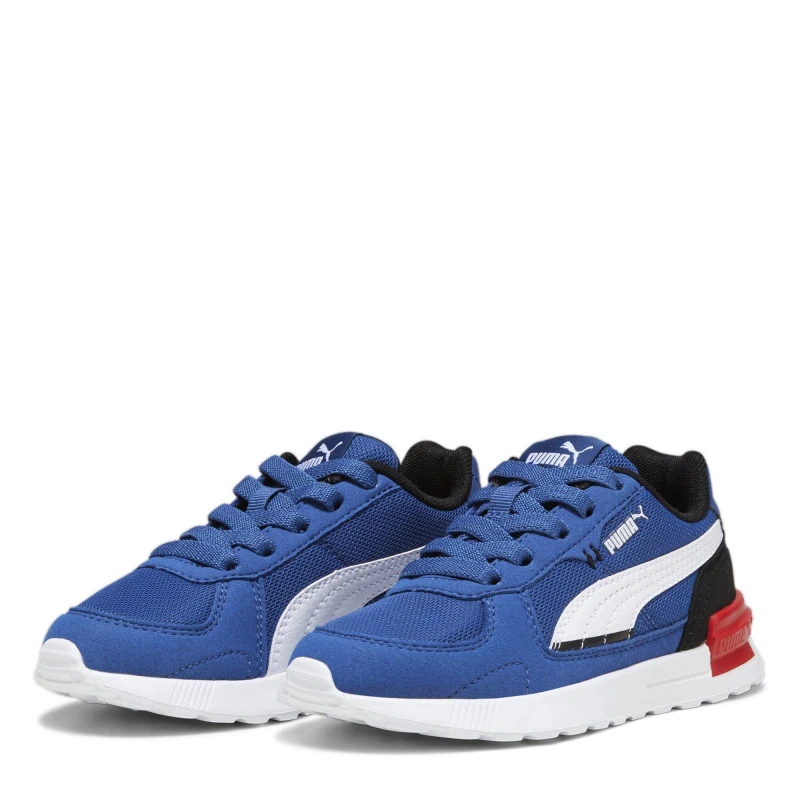Image of Puma Kids Graviton Low-Top Trainers Blu/Blk/Wht male C10 (28)