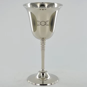 Image of Goblet Nickle Finish - Triple Moon 16cm