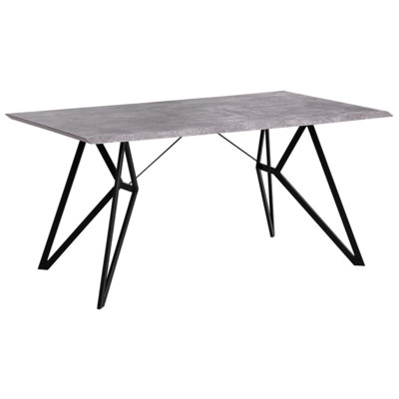 Image of Beliani Dining Table Buscot Grey Concrete Effect 160 Cm 90 Cm