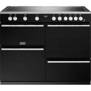 Image of Stoves Precision Deluxe ST DX PREC D1100Ei RTY BK Electric Range Cooker with Induction Hob - Black - A Rated