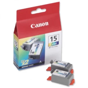 Image of Canon BCI15 Black and Tri Colour Ink Cartridge