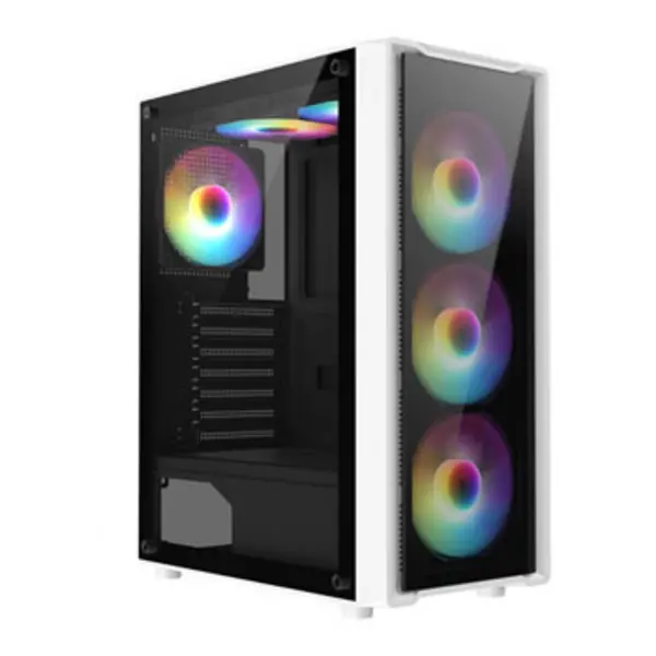 Image of CiT Blade White Mid Tower Tempered Glass PC Gaming Case