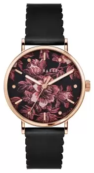 Image of Ted Baker BKPPHF202 Womens Phylipa Bloom Black and Pink Watch