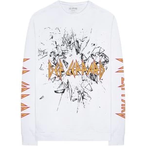 Image of Def Leppard - Shatter Unisex Medium T-Shirt - White