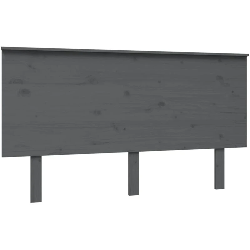 Image of VIDAXL Bed Headboard Grey 144x6x82.5cm Solid Wood Pine Vidaxl 8720287010531