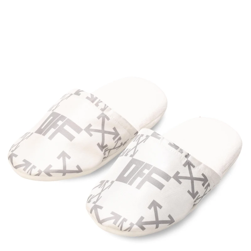Image of Off White Unisex Adults Mono Pool Sliders Creme Grey unisex 11 (46)