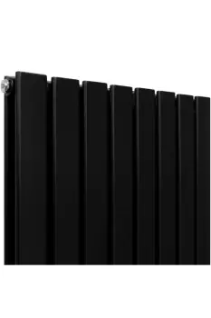 Image of Designer Flat Panel Radiators Matt Black 1800mm x 560mm