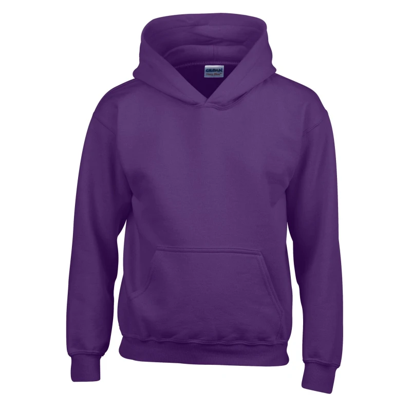 Image of Gildan Heavy Blend Hoodie in Purple Size: 12-13 Years Purple Unisex 12-13 Years