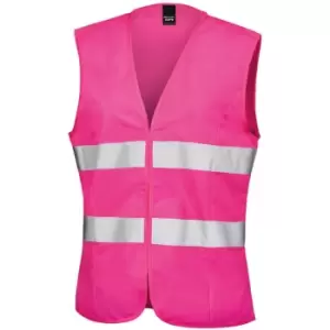 Image of Result Core Womens/Ladies Sleeveless Hi Vis Vest (S/10) (Fluorescent Pink) - Fluorescent Pink