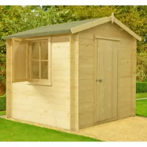 Image of Shire Camelot 2.7m x 2.7m Log Cabin Shed (19mm)