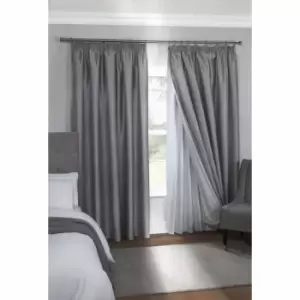 Image of Emma Barclay 3 Pass Black Out Lining 66 X 87" White