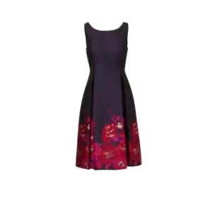Image of Adrianna Papell Border Jacquard Dress - Multi