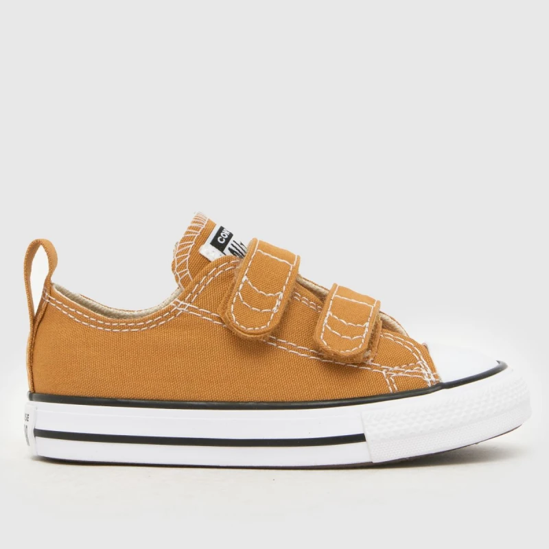 Image of Converse Brown All Star 2V Lo Boys Toddler Trainers Brown UK 8 (EU 24)