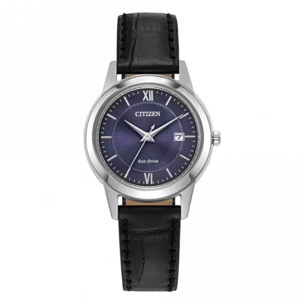 Image of Citizen FE1087-01L Eco-Drive Black Leather Strap Watch - W92133