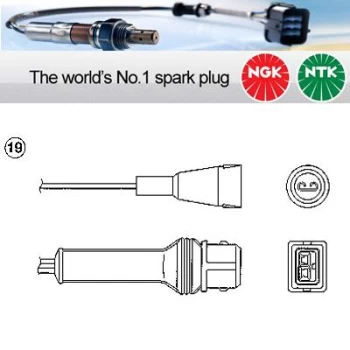 Image of 1x NGK NTK Oxygen O2 Lambda Sensor OZA446-E2 OZA446E2 (1855)