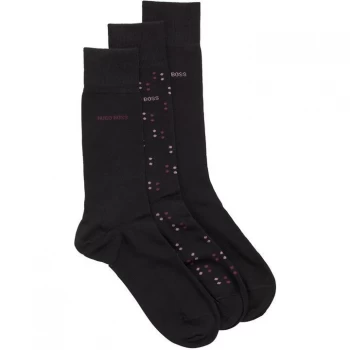 Image of Hugo Boss 3 Pack Socks Black
