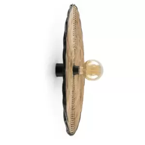 Image of Faro Costas 600 H70 Black, Rattan Wall / Ceiling Lamp