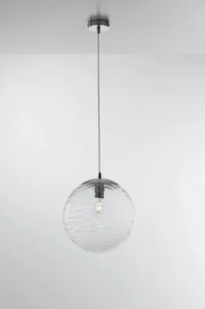 Image of Nereide Globe Glass Ceiling Pendant, Clear, E27