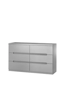 Image of Julian Bowen Manhattan 6 Drawer Chest - Grey