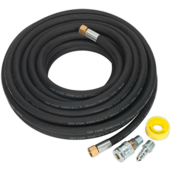 Image of Sealey AHK04 High Flow Air Line Hose Kit 13mm 15m