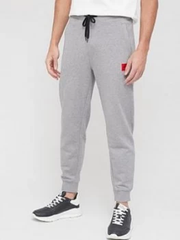 Image of Hugo Boss Doak 212 Red Patch Logo Sweatpants Grey Size M Men