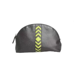 Image of Eastern Counties Leather Womens/Ladies Becky Chevron Detail Make Up Bag (One size) (Parrot)