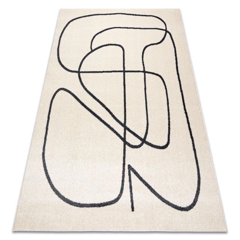 Image of RugsX Carpet Fusion 8297 Cream / Dark Grey - Lines, Modern, Abstract 200X290 Cm