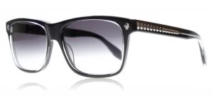 Image of Alexander McQueen AM0025S Sunglasses Black Grey 001 57mm
