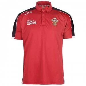 Image of VX-3 4 Heroes Wales Polo Shirt Mens - Red