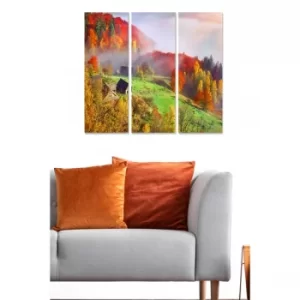 Image of MDF8163459 Multicolor Decorative MDF Painting (3 Pieces)