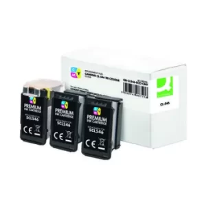 Image of Q-Connect Remanufactured Ink For Canon CL546CMY Tri CI828807BES222R