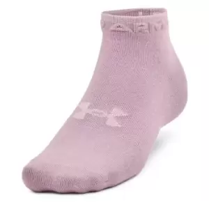 Image of Under Armour Armour 3 Pack Essential Trainer Socks Ladies - Pink