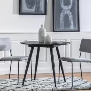 Image of Newport 4 Seater Round Dining Table Black