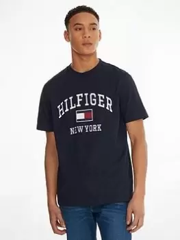 Image of Tommy Hilfiger Modern Varsity T-Shirt - Desert Sky Navy , Desert Sky Navy Size M Men