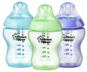 Image of Tommee Tippee Closer to Nature Coloured Bottles - 3 Pack
