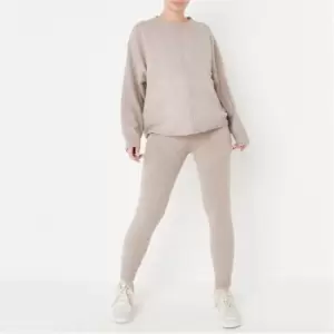 Image of Missguided Recycled Jumper and Legging - Brown