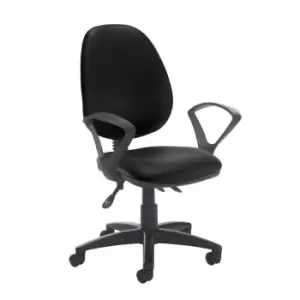 Image of Dams MTO Jota High Back Asynchro Operators Chair with No Arms - Tortuga Orange