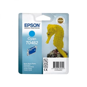 Image of Epson Seahorse T0482 Cyan Ink Cartridge